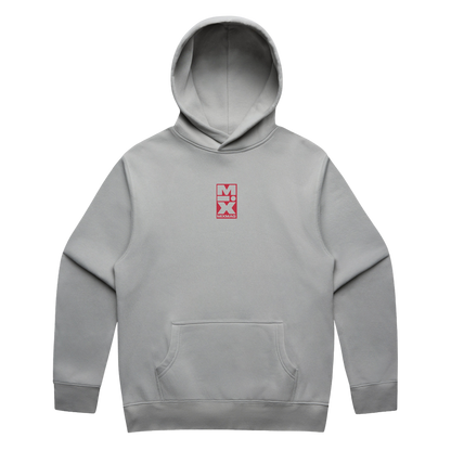 THE MIX HOODIE (GREY/RED)